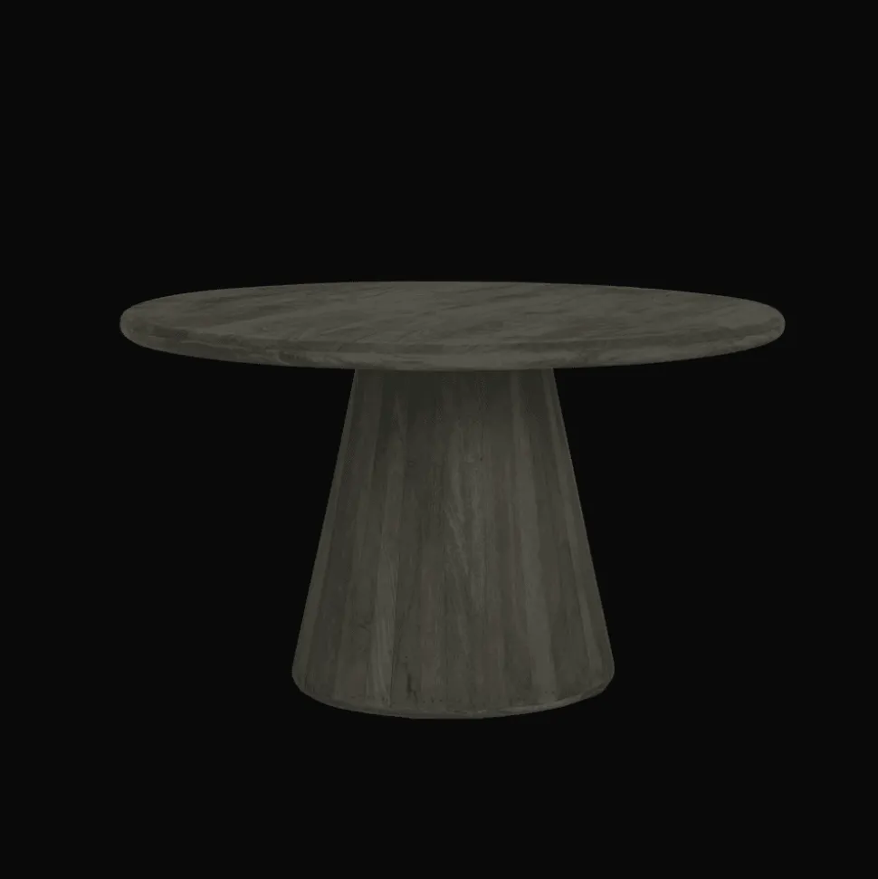 Ronde Eettafel Asti Mangohout, kleur Olijfbruin