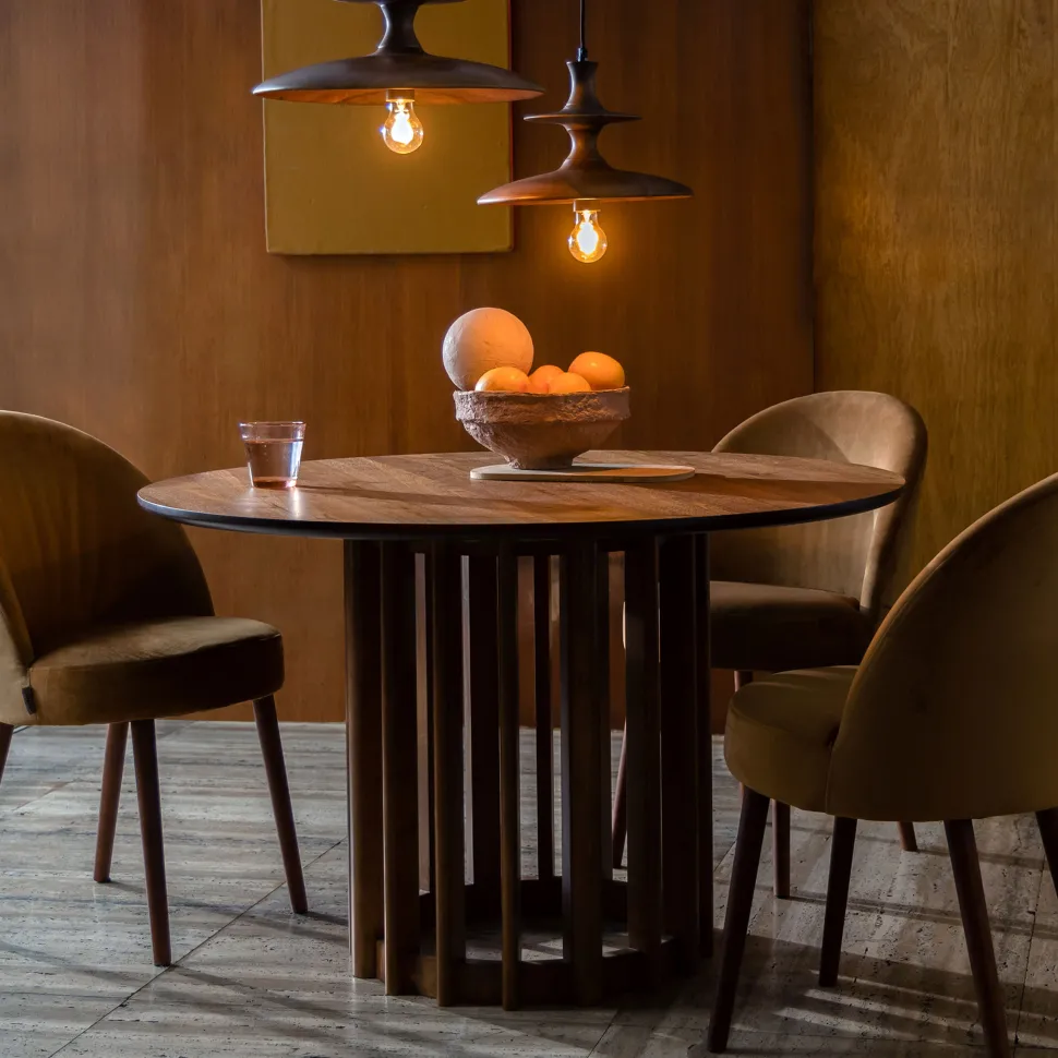 Ronde Eettafel Barlet Walnoot, 120cm