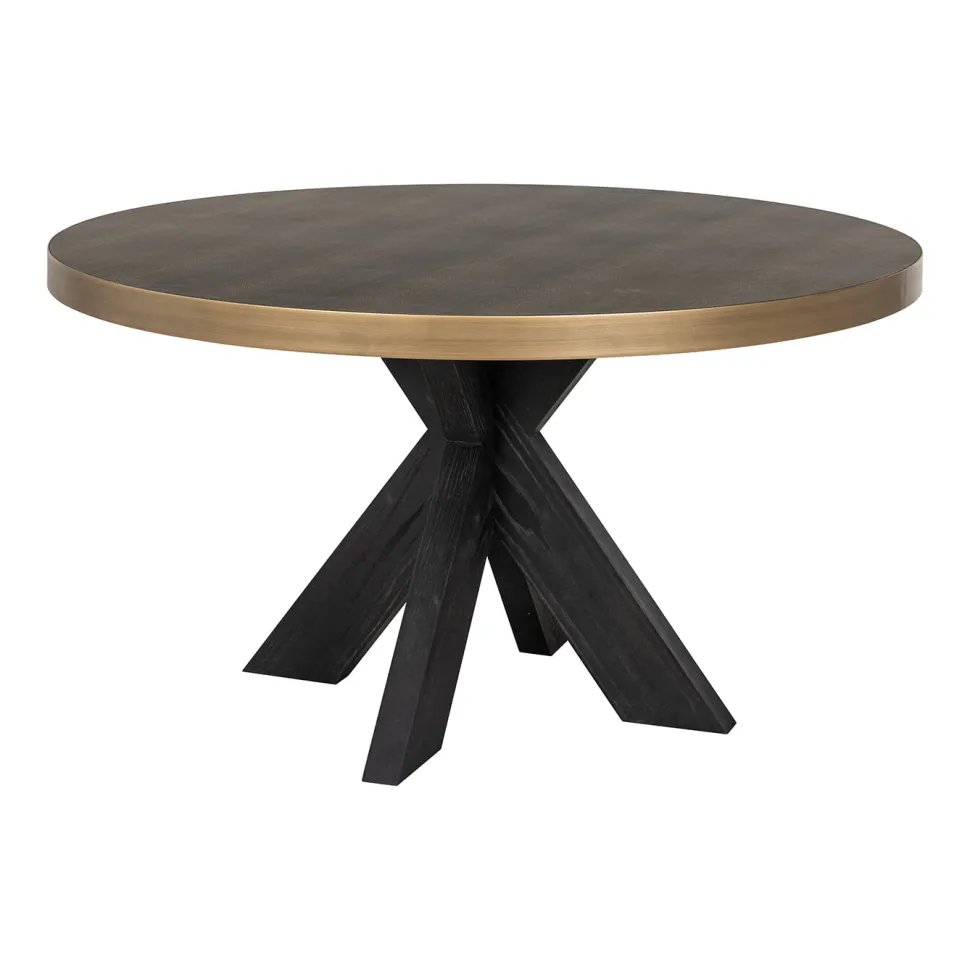 Ronde Eettafel Bloomville Segrijn Lederlook, Ø140cm