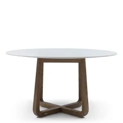 Ronde Eettafel Casone Marmer en eikenhout, 140cm