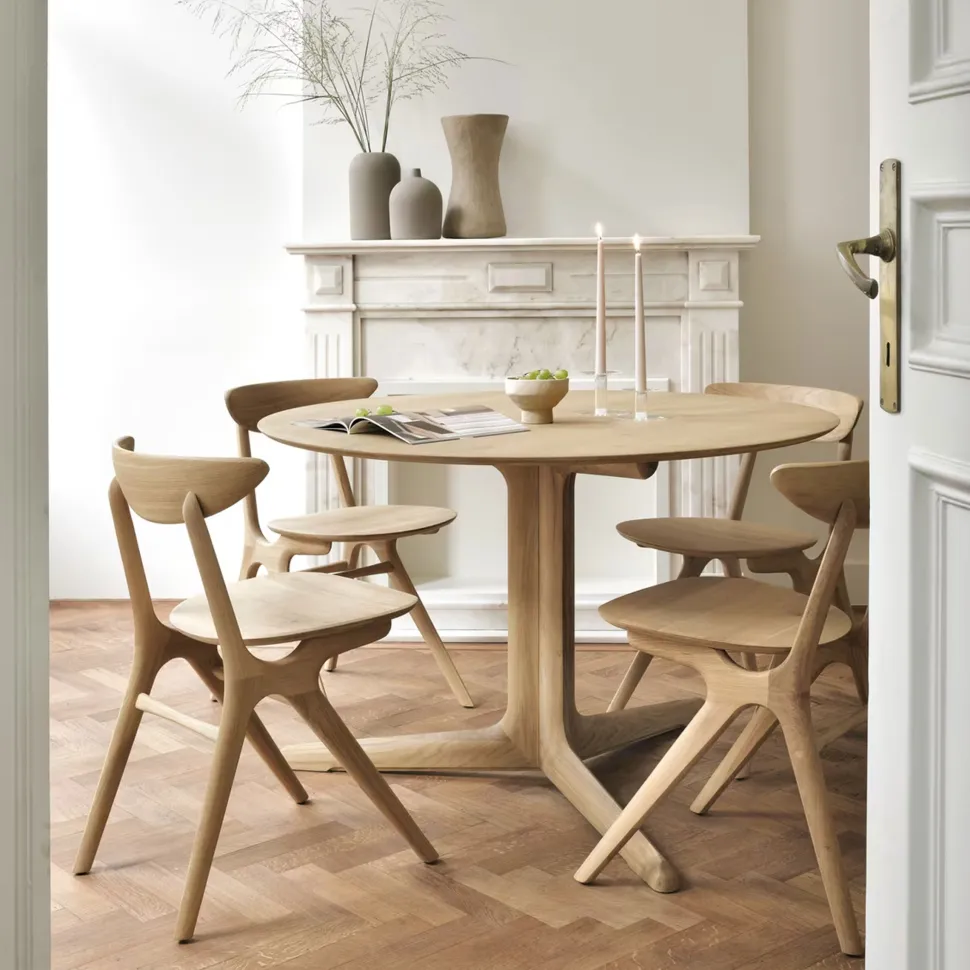 Ronde Eettafel Corto Geolied Eikenhout, 120cm