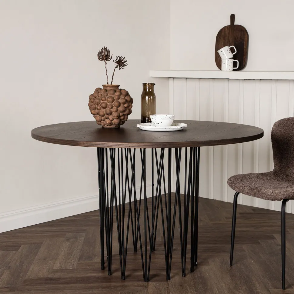 Ronde Eettafel Danni 120cm, kleur Mokka