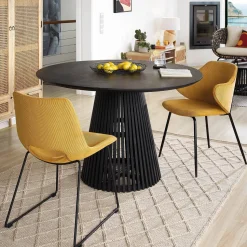 Ronde Eettafel Jeanette Mindihout, kleur Zwart