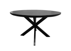 Ronde Eettafel Jesper Mangohout, kleur Zwart
