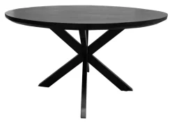Ronde Eettafel Jesper Mangohout, kleur Zwart