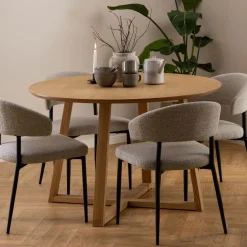 Ronde Eettafel Lila Eiken, 120cm