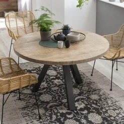 Ronde Eettafel Lorence Mangohout, 120cm