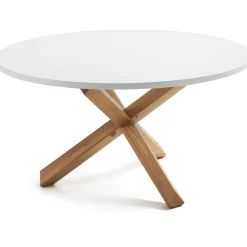 Ronde Eettafel Lotus kleur Wit/Eiken