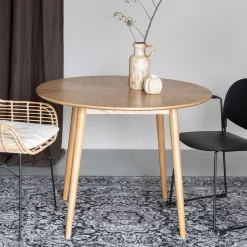 Ronde Eettafel Memo Eikenhout, kleur Naturel