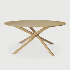 Ronde Eettafel Mikado Gevernist Eikenhout, 150cm