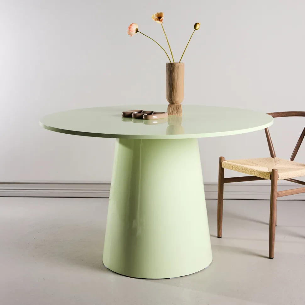 Ronde Eettafel Mikeisha 120cm, kleur Matcha Groen