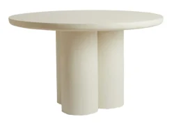 Ronde Eettafel Mizuho 130cm, kleur Crème