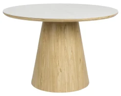 Ronde Eettafel Nathen Eiken en marmerlook, 115cm
