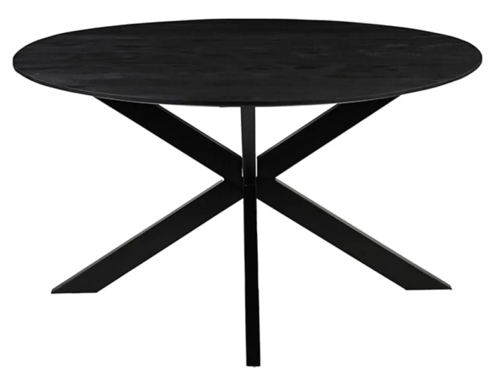 Ronde Eettafel Otis Mangohout, kleur Zwart