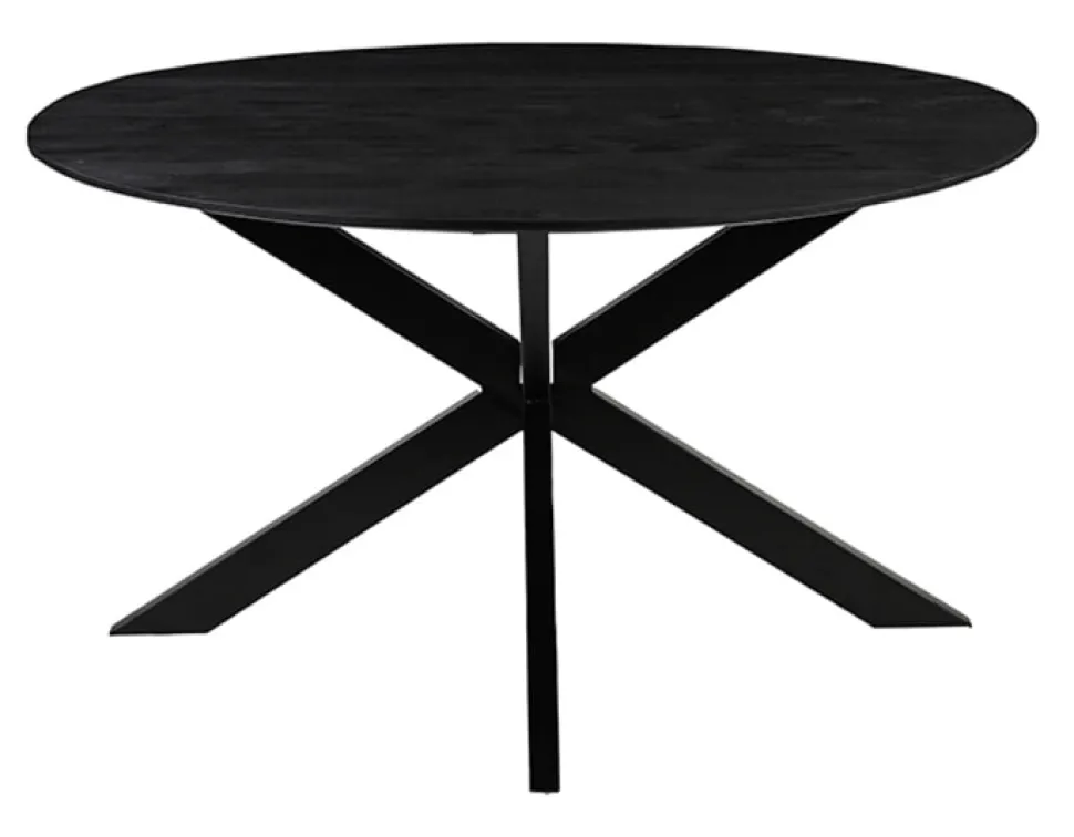 Ronde Eettafel Otis Mangohout, kleur Zwart