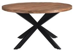 Ronde Eettafel Rocky Mangohout en staal