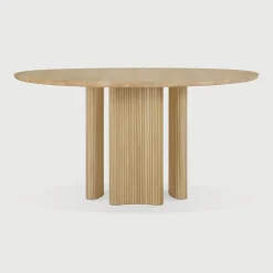 Ronde Eettafel Roller Max Geolied Eikenhout, 150cm, kleur Naturel