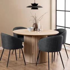 Ronde Eettafel Sharalyn Eiken, 120cm