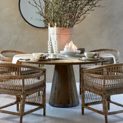 Ronde Eettafel Siroko Beach Gerecycled Eikenhout, 160cm