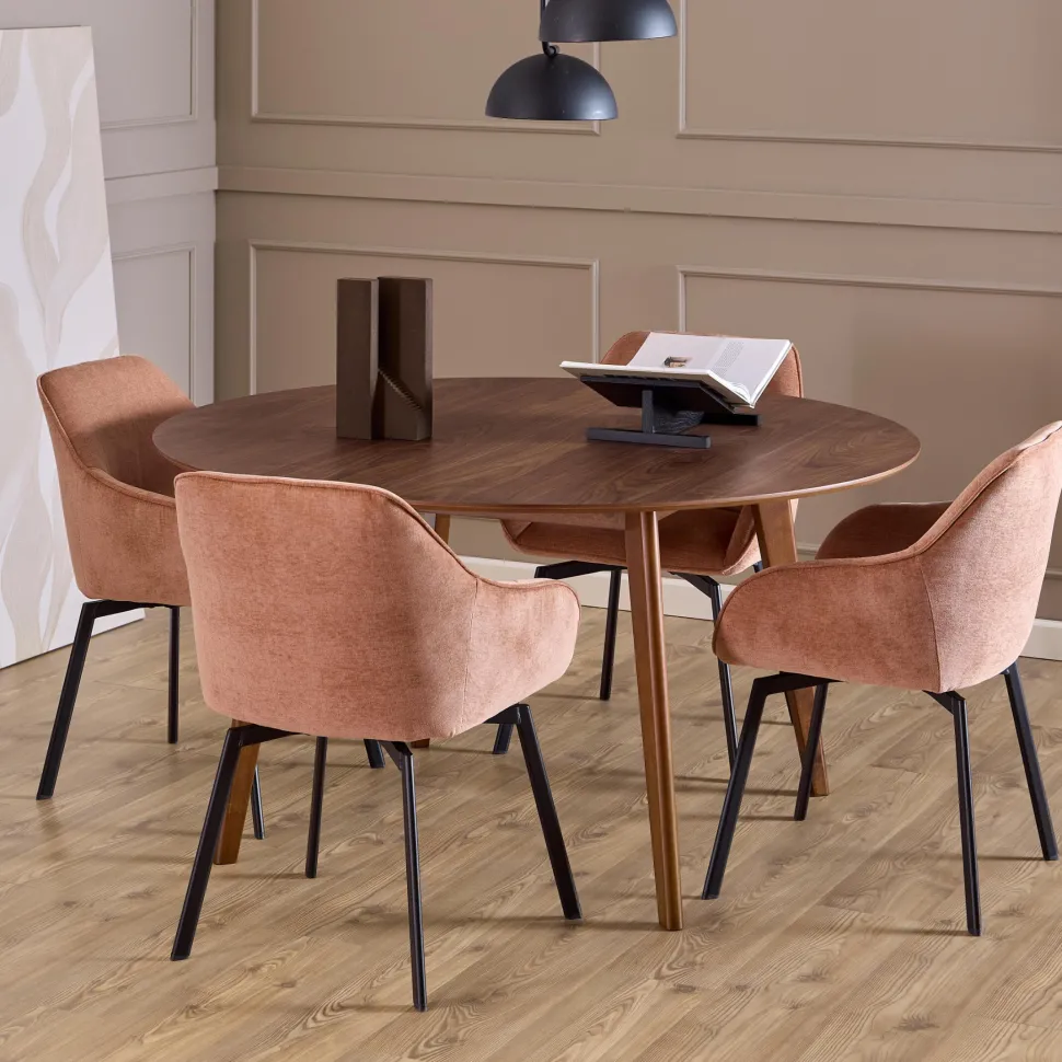Ronde Eettafel Torkil Walnoot
