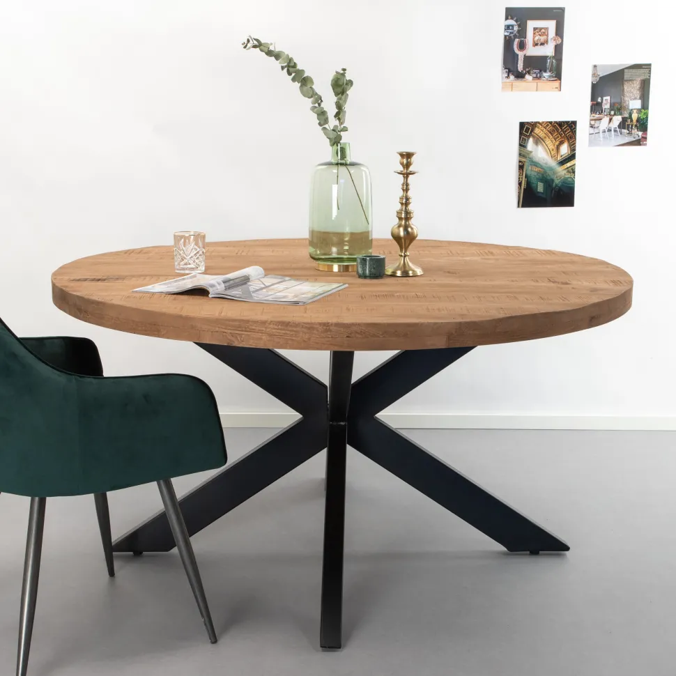 Ronde Eettafel Yannick Mango met metaal