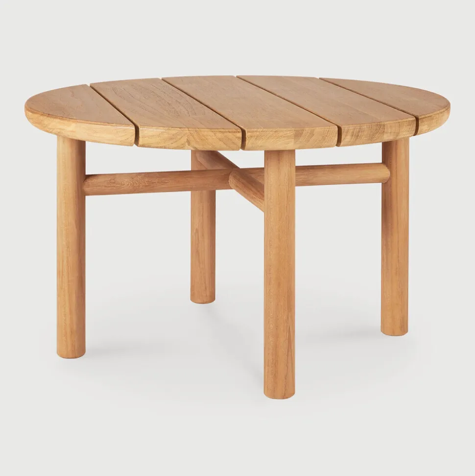 Ronde Outdoor Bijzettafel Quatro Teakhout, 59cm