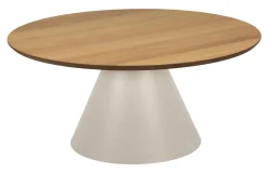 Ronde Salontafel Anemone Eiken, kleur Grijs