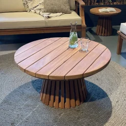 Ronde Salontafel Cindo Teakhout, 80cm