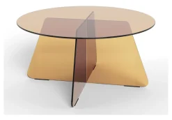 Ronde Salontafel Coutney Glas, 80cm