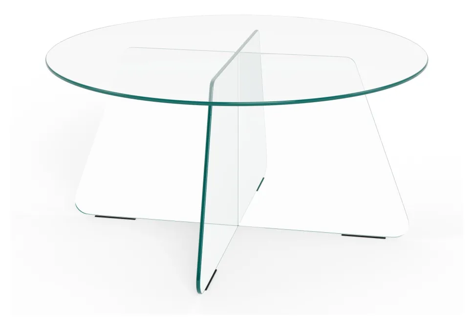 Ronde Salontafel Coutney Glas, 80cm