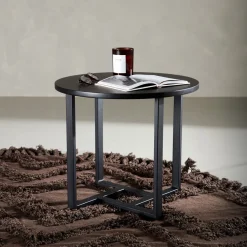 Ronde Salontafel Dallin MDF, kleur Zwart