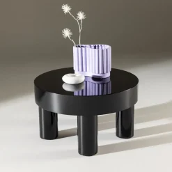 Ronde Salontafel Danniella 60cm, kleur Zwart