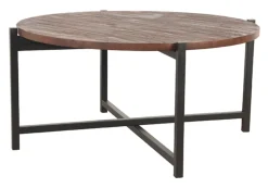 Ronde Salontafel Dox Mangohout en metaal, 70cm