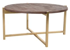 Ronde Salontafel Dox Mangohout en metaal, 70cm