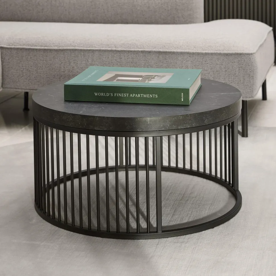 Ronde Salontafel Esme Marmerlook, 65cm