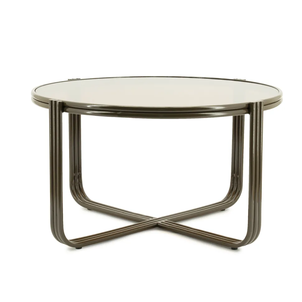 Ronde Salontafel Groovy Glas, 63cm