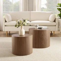 Ronde Salontafel Jolyn MDF, Set van 2 stuks