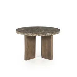 Ronde Salontafel Lando Marmer en mangohout