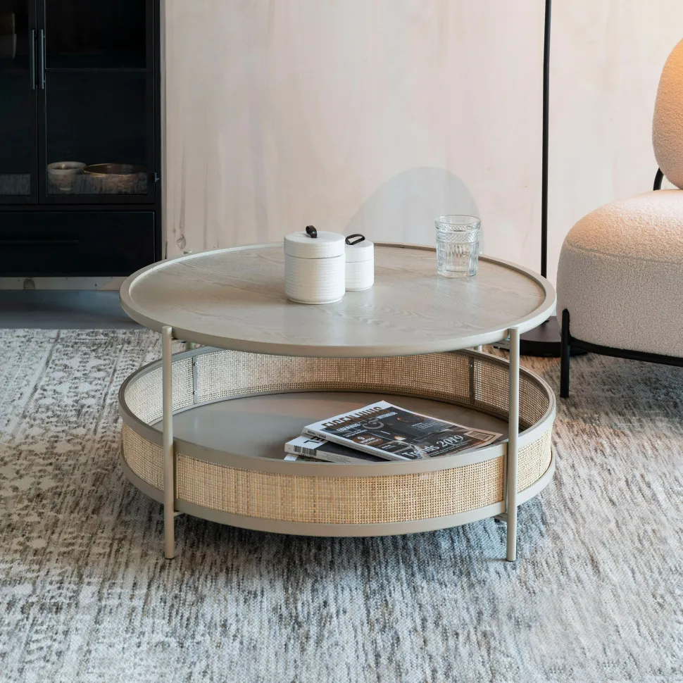 Ronde Salontafel Maddie Rotan