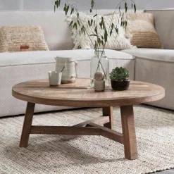 Ronde Salontafel Monastery Teakhout, 90cm