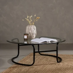 Ronde Salontafel Myron Glas, 110cm