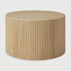 Ronde Salontafel Roller Max Geolied Eikenhout, kleur Naturel