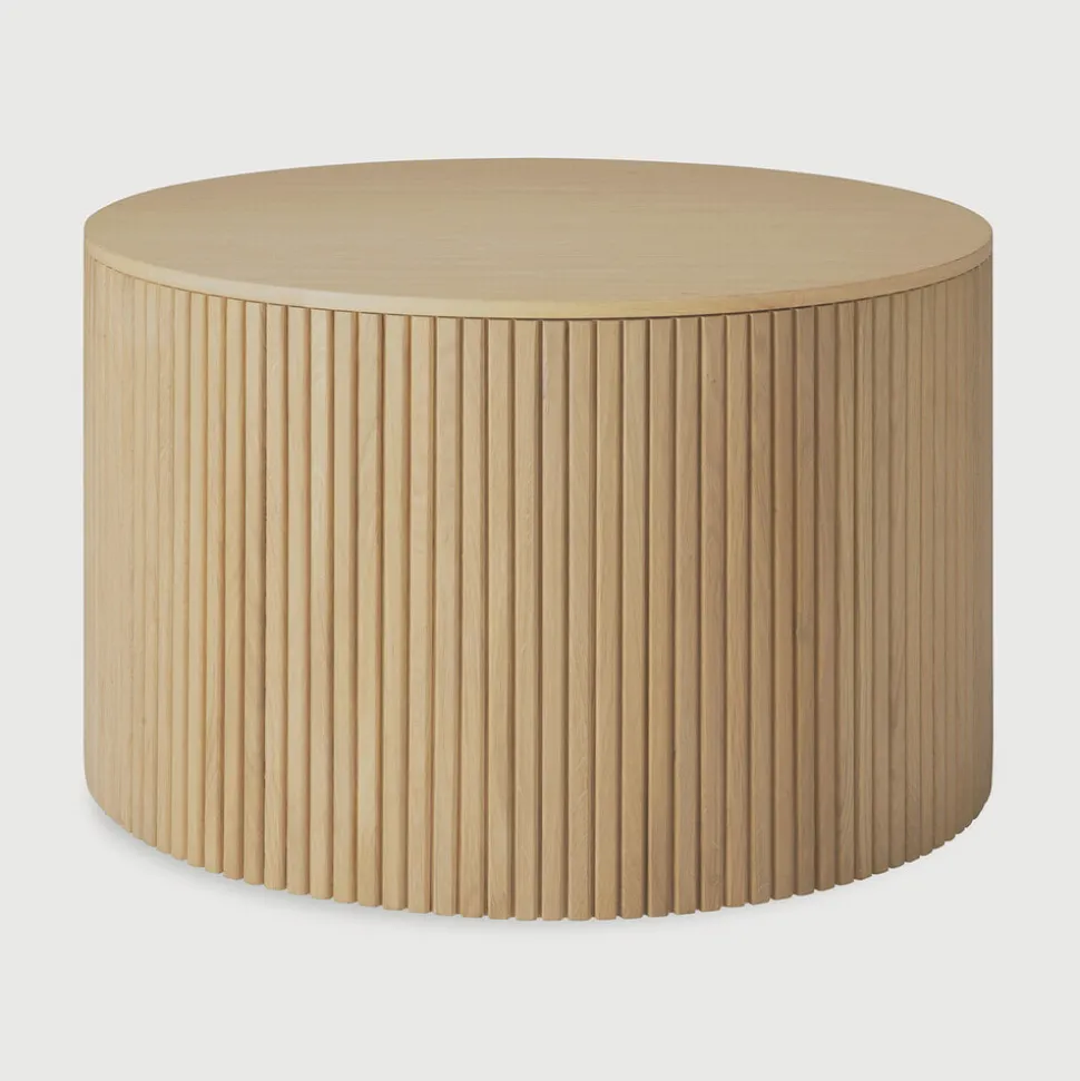 Ronde Salontafel Roller Max Geolied Eikenhout, kleur Naturel