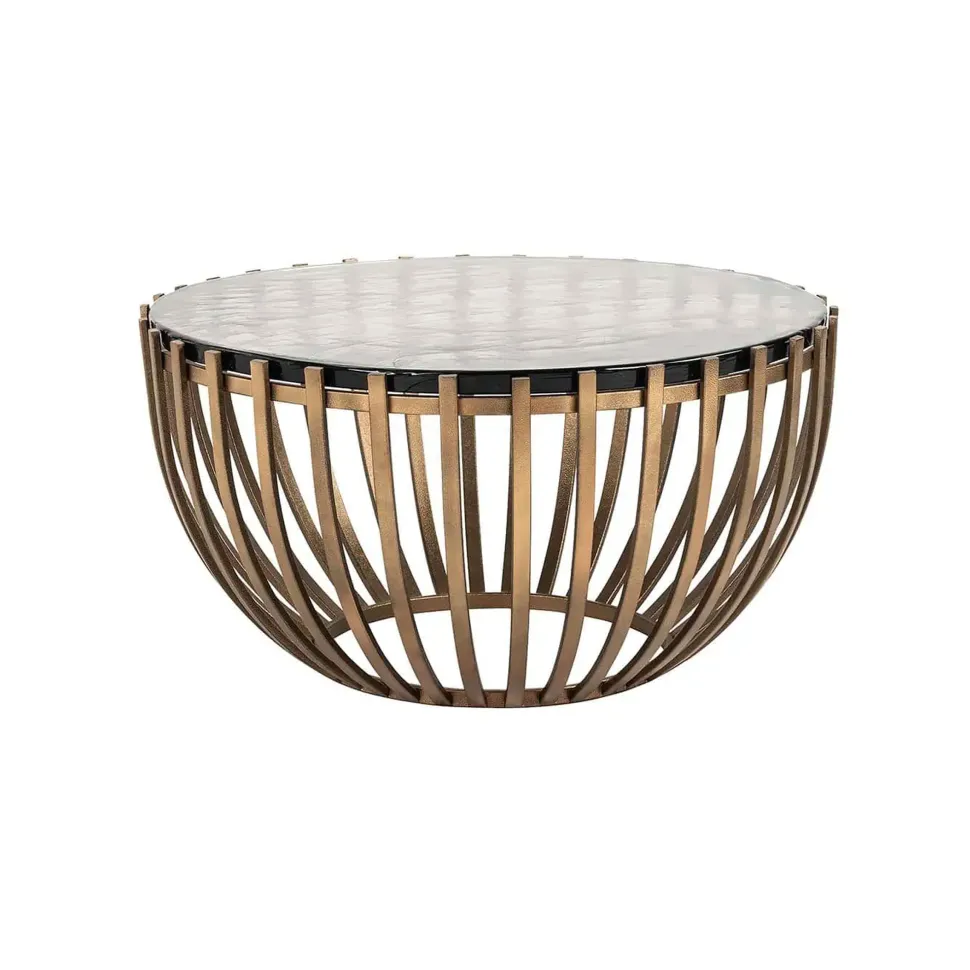 Ronde Salontafel Volante Glas, Ø84cm