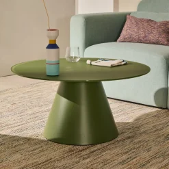 Ronde Salontafel Wilshire Gehard glas, 80cm