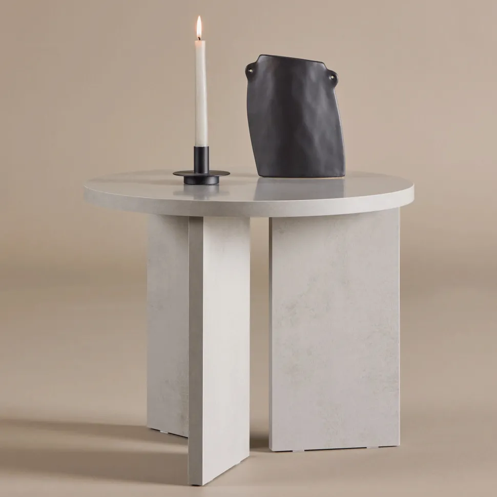 Ronde Salontafel Zeeshan 55cm, kleur Zilver