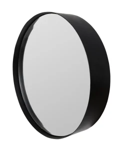 Ronde Spiegel Sal zwart metaal