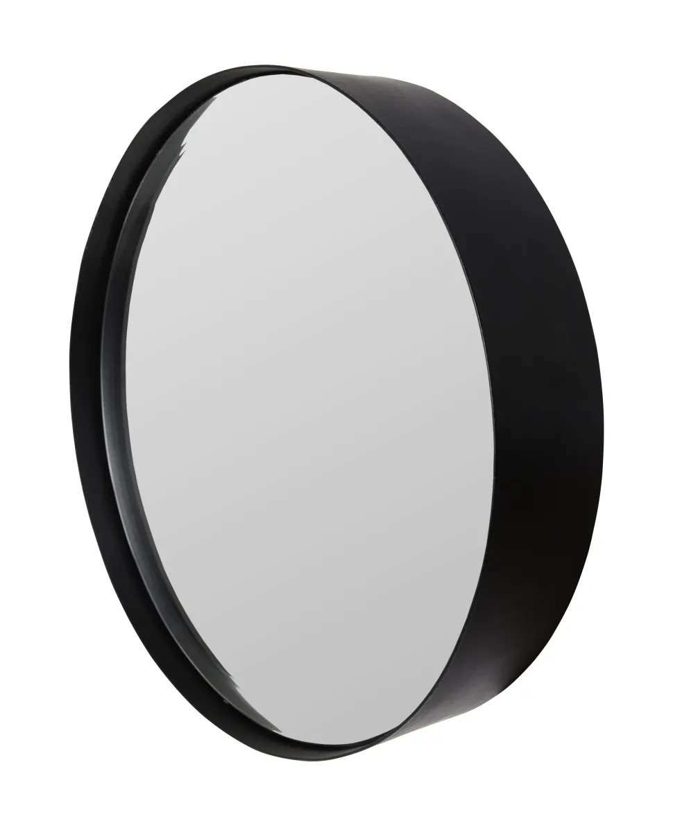 Ronde Spiegel Sal zwart metaal