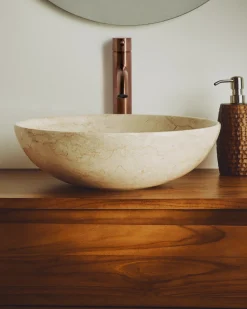 Ronde Waskom Darnen Marmer, 40cm