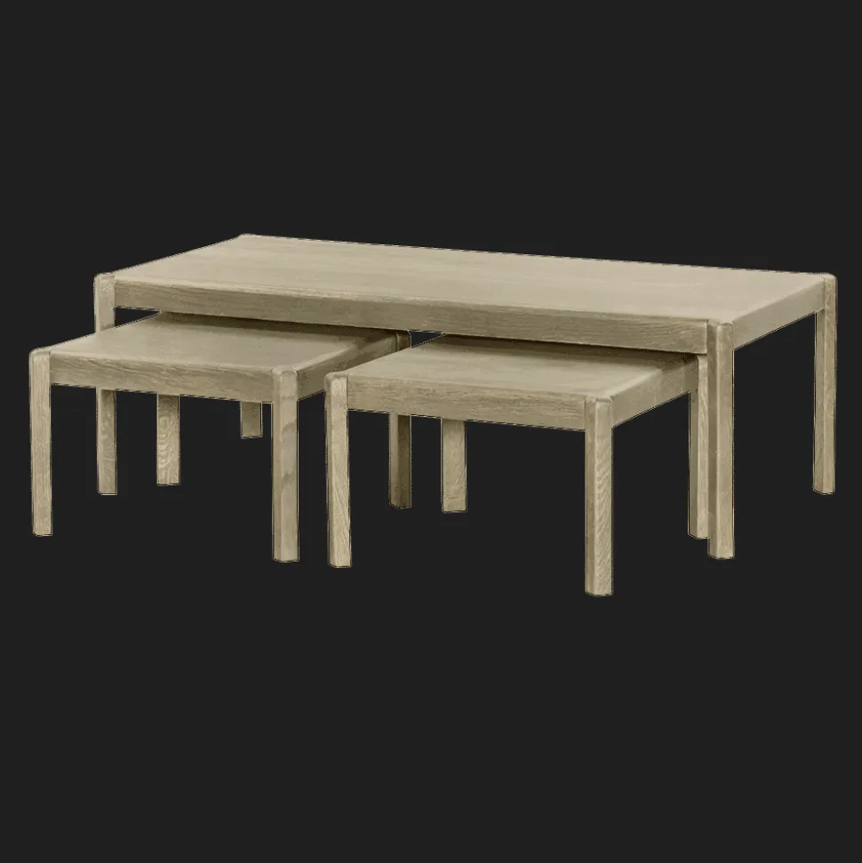 Salontafel Amalfi Eiken, Set van 3 stuks